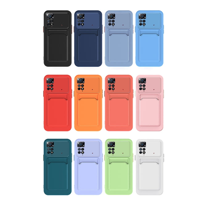 Skin Feel Card Contrast Color Button TPU Phone Case, For Xiaomi Redmi Note 11 6.43 inch / Poco M4 Pro 4G