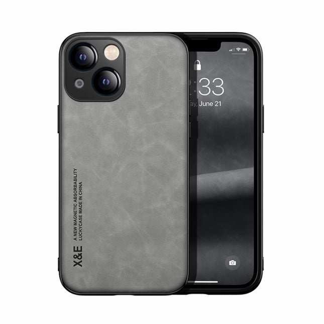 Skin Feel Magnetic Leather Back Phone Case