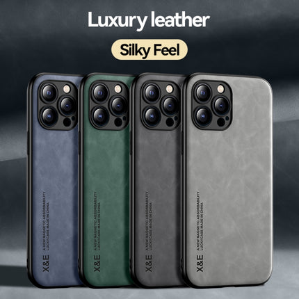 Skin Feel Magnetic Leather Back Phone Case, For iPhone 13 mini, For iPhone 13, For iPhone 13 Pro, For iPhone 13 Pro Max, For iPhone 12 mini, For iPhone 12