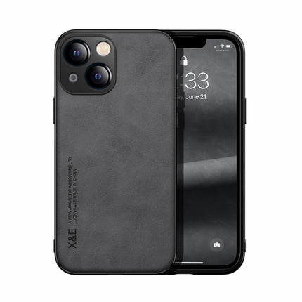 Skin Feel Magnetic Leather Back Phone Case, For iPhone 13 mini, For iPhone 13, For iPhone 13 Pro, For iPhone 13 Pro Max, For iPhone 12 mini, For iPhone 12