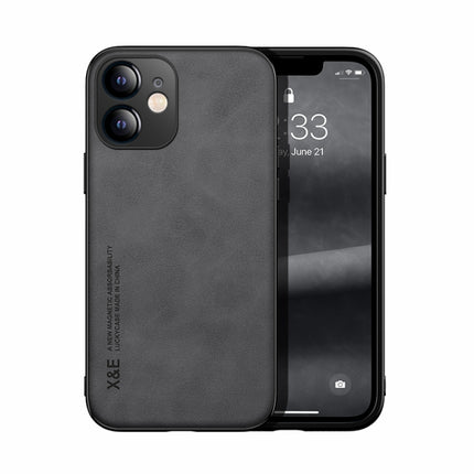 Skin Feel Magnetic Leather Back Phone Case, For iPhone 12 Pro, For iPhone 12 Pro Max, For iPhone 11, For iPhone 11 Pro, For iPhone 11 Pro Max, For iPhone X / XS
