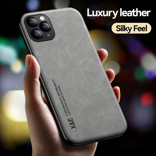 Skin Feel Magnetic Leather Back Phone Case, For iPhone 11, For iPhone 11 Pro, For iPhone 11 Pro Max, For iPhone X / XS, For iPhone XR, For iPhone XS Max, For iPhone SE 2022 / SE 2020 / 7 / 8, For iPhone 7 Plus / 8 Plus