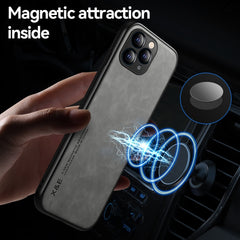 Skin Feel Magnetic Leather Back Phone Case, For iPhone 11, For iPhone 11 Pro, For iPhone 11 Pro Max, For iPhone X / XS, For iPhone XR, For iPhone XS Max, For iPhone SE 2022 / SE 2020 / 7 / 8, For iPhone 7 Plus / 8 Plus