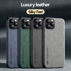 Skin Feel Magnetic Leather Back Phone Case, For iPhone 11, For iPhone 11 Pro, For iPhone 11 Pro Max, For iPhone X / XS, For iPhone XR, For iPhone XS Max, For iPhone SE 2022 / SE 2020 / 7 / 8, For iPhone 7 Plus / 8 Plus