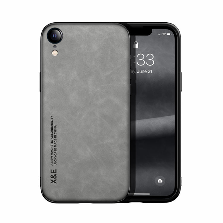 Skin Feel Magnetic Leather Back Phone Case, For iPhone XR, For iPhone XS Max, For iPhone SE 2022 / SE 2020 / 7 / 8, For iPhone 7 Plus / 8 Plus