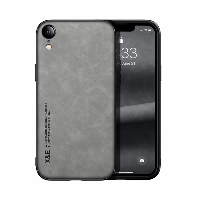 Skin Feel Magnetic Leather Back Phone Case, For iPhone XR, For iPhone XS Max, For iPhone SE 2022 / SE 2020 / 7 / 8, For iPhone 7 Plus / 8 Plus