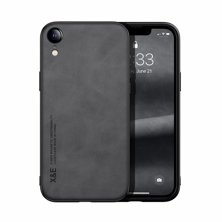 Skin Feel Magnetic Leather Back Phone Case, For iPhone XR, For iPhone XS Max, For iPhone SE 2022 / SE 2020 / 7 / 8, For iPhone 7 Plus / 8 Plus
