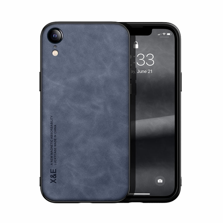 Skin Feel Magnetic Leather Back Phone Case, For iPhone XR, For iPhone XS Max, For iPhone SE 2022 / SE 2020 / 7 / 8, For iPhone 7 Plus / 8 Plus
