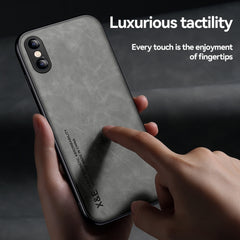 Skin Feel Magnetic Leather Back Phone Case, For iPhone XR, For iPhone XS Max, For iPhone SE 2022 / SE 2020 / 7 / 8, For iPhone 7 Plus / 8 Plus