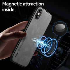 Skin Feel Magnetic Leather Back Phone Case, For iPhone XR, For iPhone XS Max, For iPhone SE 2022 / SE 2020 / 7 / 8, For iPhone 7 Plus / 8 Plus