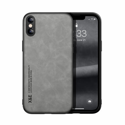 Skin Feel Magnetic Leather Back Phone Case, For iPhone XR, For iPhone XS Max, For iPhone SE 2022 / SE 2020 / 7 / 8, For iPhone 7 Plus / 8 Plus