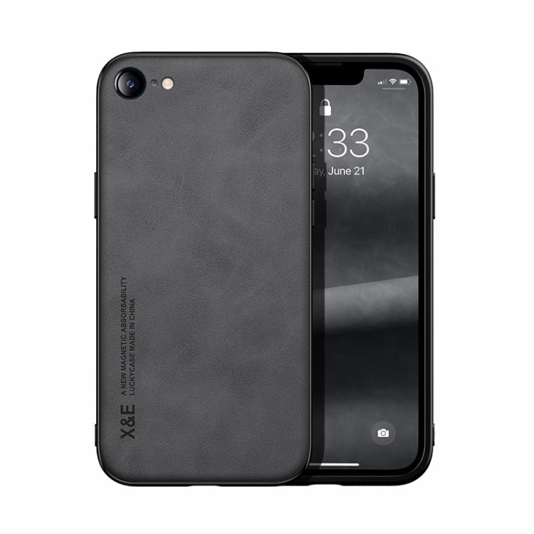 Skin Feel Magnetic Leather Back Phone Case, For iPhone XR, For iPhone XS Max, For iPhone SE 2022 / SE 2020 / 7 / 8, For iPhone 7 Plus / 8 Plus