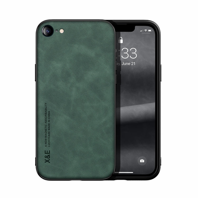 Skin Feel Magnetic Leather Back Phone Case, For iPhone XR, For iPhone XS Max, For iPhone SE 2022 / SE 2020 / 7 / 8, For iPhone 7 Plus / 8 Plus