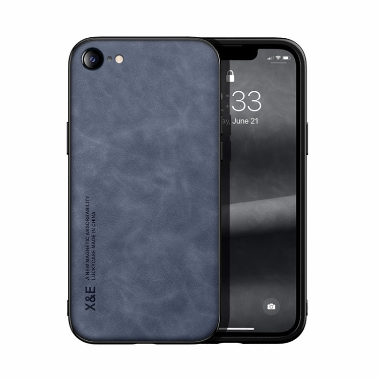 Skin Feel Magnetic Leather Back Phone Case, For iPhone XR, For iPhone XS Max, For iPhone SE 2022 / SE 2020 / 7 / 8, For iPhone 7 Plus / 8 Plus