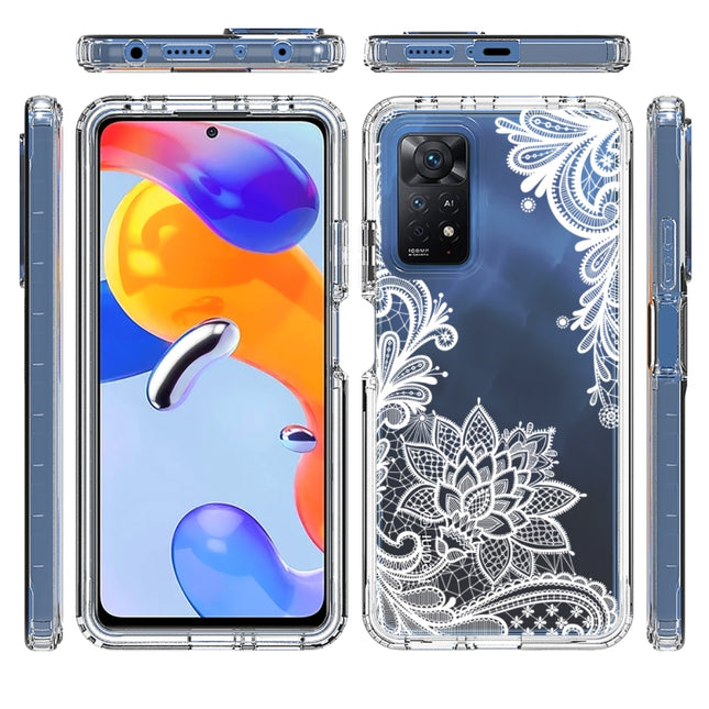 PC+TPU Transparent Painted Phone Case, For Xiaomi Redmi Note 11 Pro