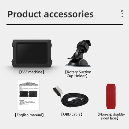 P22 3.5 inch Car HUD Head up Display GPS OBD2 Dual System Windshield Projector