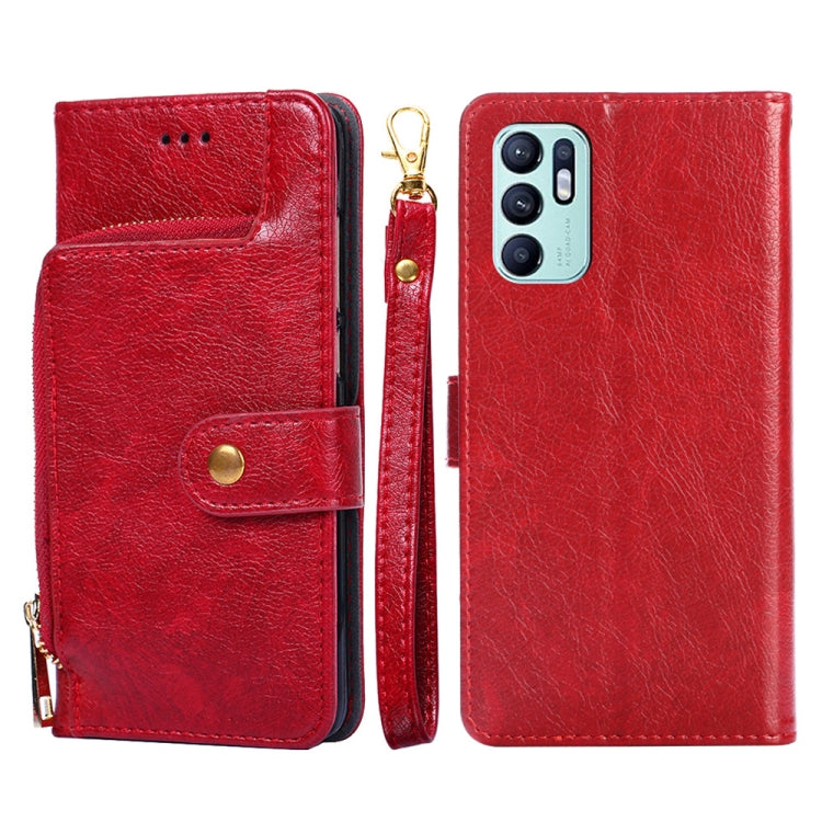 Zipper Bag PU + TPU Horizontal Flip Leather Phone Case, For OPPO Reno5 A, For OPPO Reno6 4G, For OPPO Reno8 5G, For OPPO Reno8 Pro 5G, For OPPO Reno8 Pro+ 5G, For OPPO Realme GT Master/Q3 Pro Carnival
