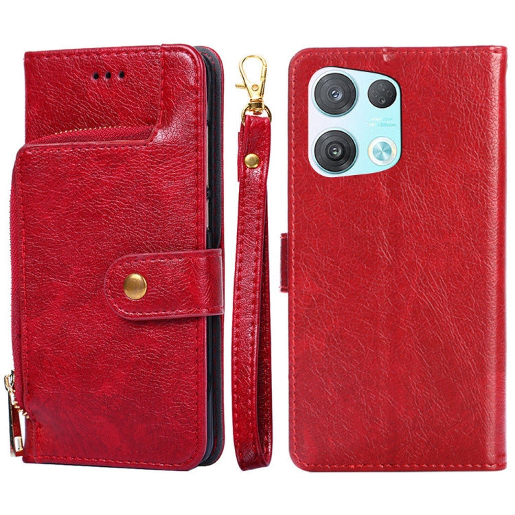 Zipper Bag PU + TPU Horizontal Flip Leather Phone Case, For OPPO Reno5 A, For OPPO Reno6 4G, For OPPO Reno8 5G, For OPPO Reno8 Pro 5G, For OPPO Reno8 Pro+ 5G, For OPPO Realme GT Master/Q3 Pro Carnival