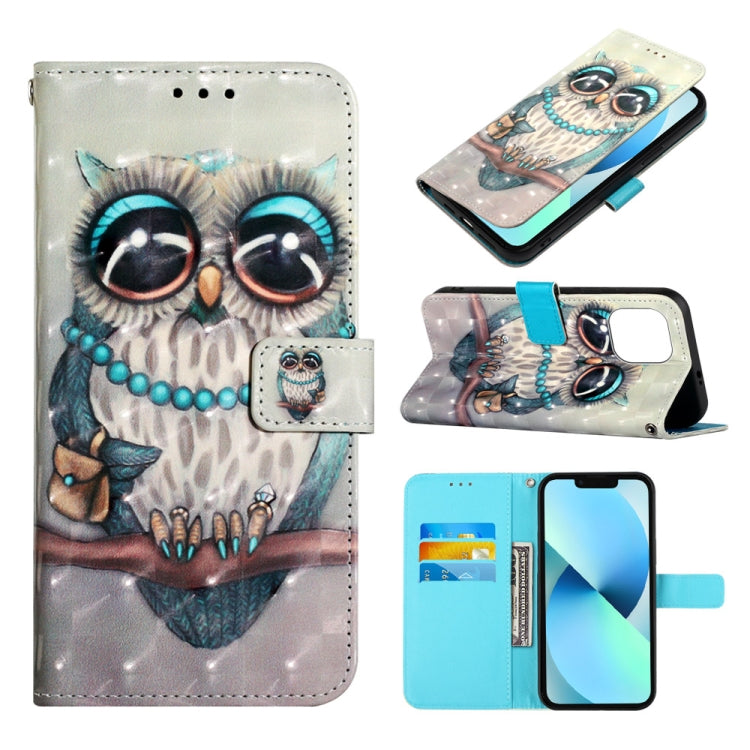 3D Painting Horizontal Flip Leather Phone Case