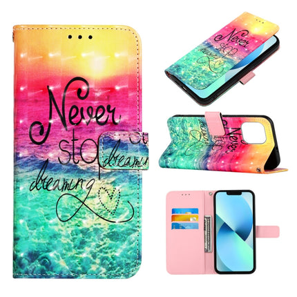 3D Painting Horizontal Flip Leather Phone Case, For iPhone 14, For iPhone 14 Plus, For iPhone 14 Pro