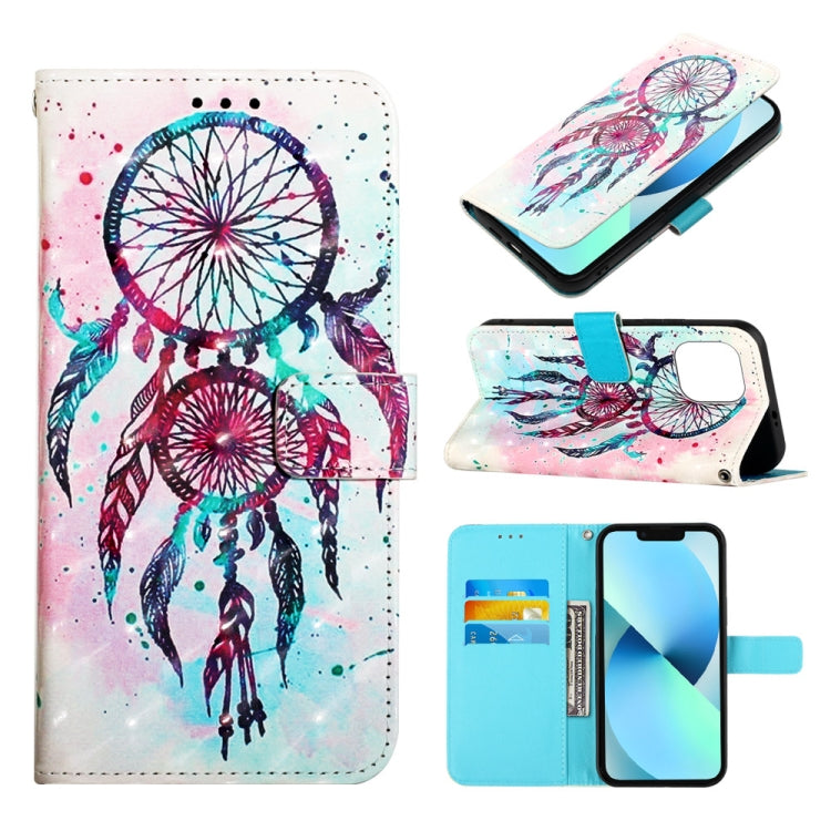 3D Painting Horizontal Flip Leather Phone Case