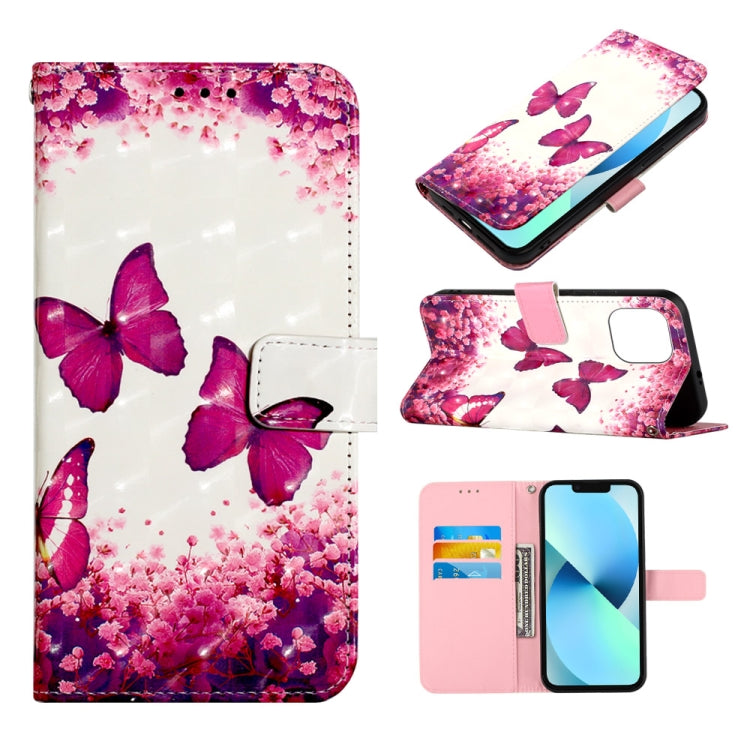 3D Painting Horizontal Flip Leather Phone Case