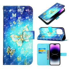 3D Painting Horizontal Flip Leather Phone Case, For iPhone 14, For iPhone 14 Plus, For iPhone 14 Pro, For iPhone 14 Pro Max