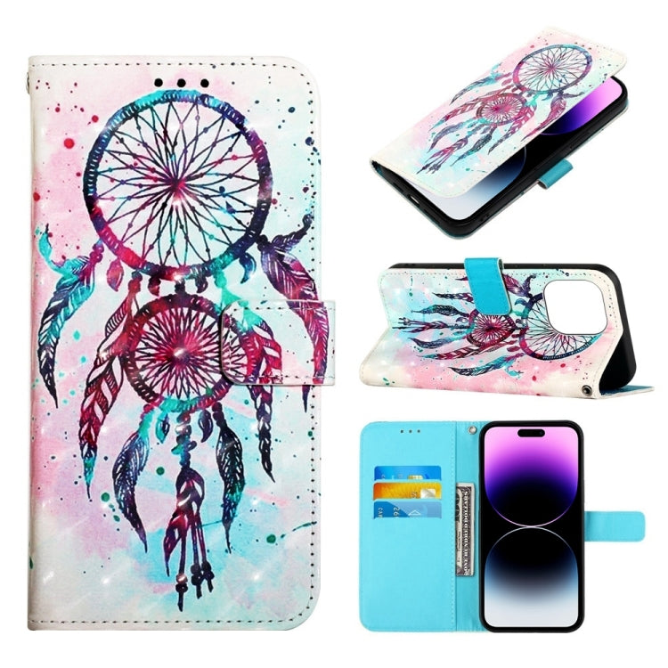 3D Painting Horizontal Flip Leather Phone Case