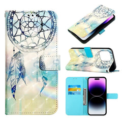 3D Painting Horizontal Flip Leather Phone Case, For iPhone 14, For iPhone 14 Plus, For iPhone 14 Pro, For iPhone 14 Pro Max