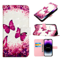 3D Painting Horizontal Flip Leather Phone Case, For iPhone 14, For iPhone 14 Plus, For iPhone 14 Pro, For iPhone 14 Pro Max