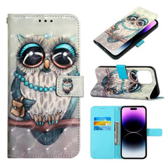 3D Painting Horizontal Flip Leather Phone Case, For iPhone 14, For iPhone 14 Plus, For iPhone 14 Pro, For iPhone 14 Pro Max