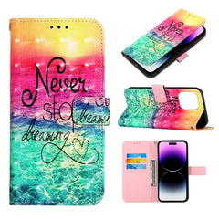 3D Painting Horizontal Flip Leather Phone Case, For iPhone 14, For iPhone 14 Plus, For iPhone 14 Pro, For iPhone 14 Pro Max