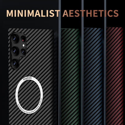 Carbon Fiber Texture MagSafe Magnetic Phone Case, For Samsung Galaxy S22 5G, For Samsung Galaxy S22 Plus 5G, For Samsung Galaxy S22 Ultra 5G
