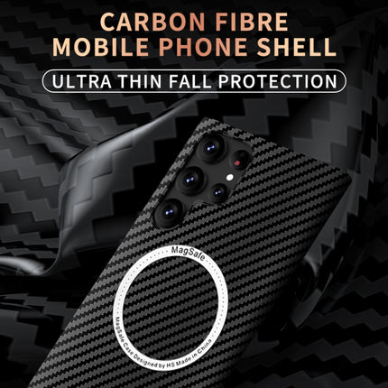 Carbon Fiber Texture MagSafe Magnetic Phone Case, For Samsung Galaxy S22 5G, For Samsung Galaxy S22 Plus 5G, For Samsung Galaxy S22 Ultra 5G