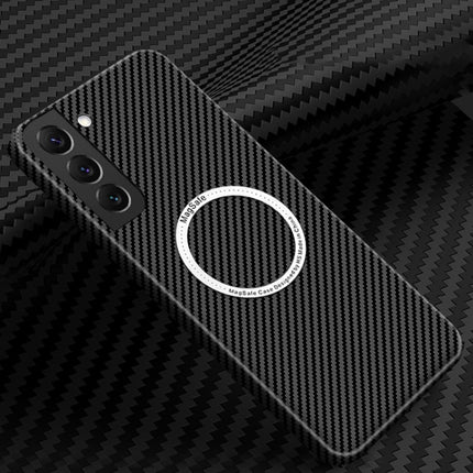 Carbon Fiber Texture MagSafe Magnetic Phone Case, For Samsung Galaxy S22 5G, For Samsung Galaxy S22 Plus 5G, For Samsung Galaxy S22 Ultra 5G