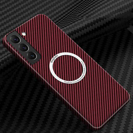 Carbon Fiber Texture MagSafe Magnetic Phone Case, For Samsung Galaxy S22 5G, For Samsung Galaxy S22 Plus 5G, For Samsung Galaxy S22 Ultra 5G