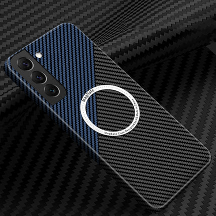 Carbon Fiber Texture MagSafe Magnetic Phone Case, For Samsung Galaxy S22 5G, For Samsung Galaxy S22 Plus 5G, For Samsung Galaxy S22 Ultra 5G