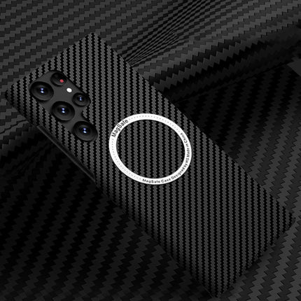 Carbon Fiber Texture MagSafe Magnetic Phone Case, For Samsung Galaxy S22 5G, For Samsung Galaxy S22 Plus 5G, For Samsung Galaxy S22 Ultra 5G