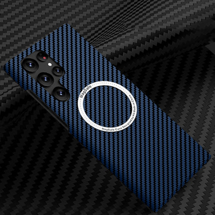 Carbon Fiber Texture MagSafe Magnetic Phone Case, For Samsung Galaxy S22 5G, For Samsung Galaxy S22 Plus 5G, For Samsung Galaxy S22 Ultra 5G