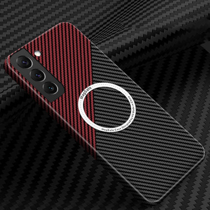 Carbon Fiber Texture MagSafe Magnetic Phone Case, For Samsung Galaxy S21 5G, For Samsung Galaxy S21 Plus 5G, For Samsung Galaxy S21 Ultra 5G