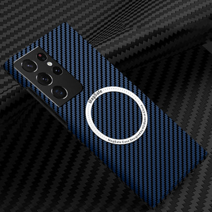 Carbon Fiber Texture MagSafe Magnetic Phone Case, For Samsung Galaxy S21 5G, For Samsung Galaxy S21 Plus 5G, For Samsung Galaxy S21 Ultra 5G