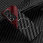 For Samsung Galaxy S21 Ultra 5G / Black Red