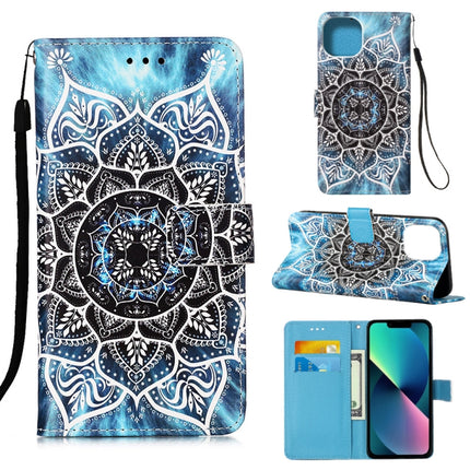 Painted Flat Texture Leather Case with Lanyard & Card Slot & Wallet & Holder, For iPhone 14, For iPhone 14 Plus, For iPhone 14 Pro