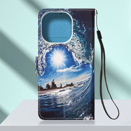 Painted Flat Texture Leather Case with Lanyard & Card Slot & Wallet & Holder, For iPhone 14 Pro Max
