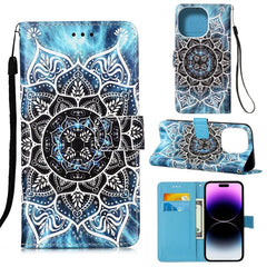 Painted Flat Texture Leather Case with Lanyard & Card Slot & Wallet & Holder, For iPhone 14, For iPhone 14 Plus, For iPhone 14 Pro, For iPhone 14 Pro Max