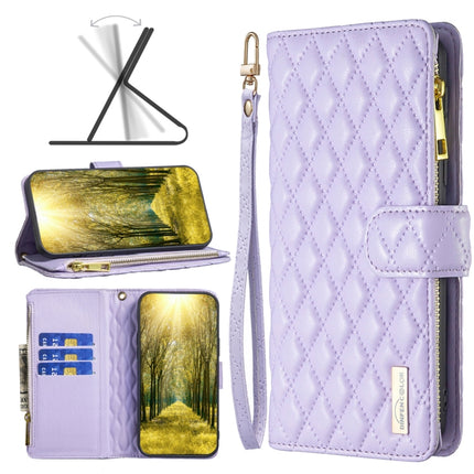 Diamond Lattice Zipper Wallet Leather Flip Phone Case, For vivo Y11 / Y15 / Y12 / Y17, For vivo Y15s, For vivo Y20, For vivo Y21 / Y17 / Y21s