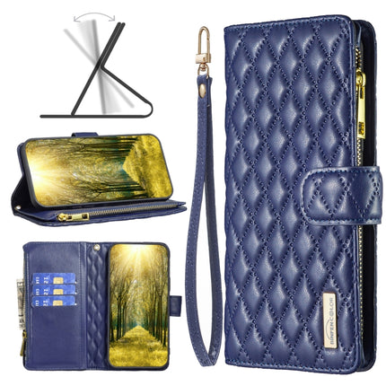 Diamond Lattice Zipper Wallet Leather Flip Phone Case, For vivo Y51 2020 / Y51a / Y51s