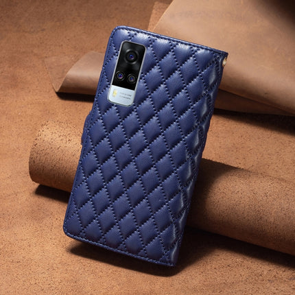Diamond Lattice Zipper Wallet Leather Flip Phone Case, For vivo Y51 2020 / Y51a / Y51s