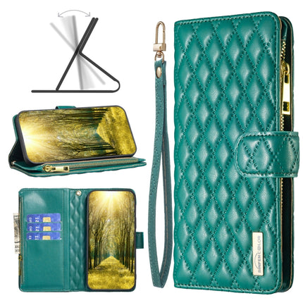 Diamond Lattice Zipper Wallet Leather Flip Phone Case, For vivo Y51 2020 / Y51a / Y51s