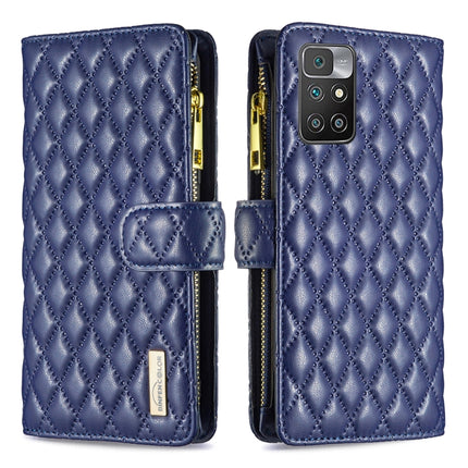 Diamond Lattice Zipper Wallet Leather Flip Phone Case, For Xiaomi Redmi 10/10 2022/Note 11 4G, For Xiaomi Redmi 10C, For Xiaomi Redmi Note 9 Pro Max, For Xiaomi Redmi Note 9 / 10X 4G